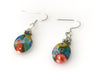 Handmade - Earring Millefiori Oval Glass Silver - Accessories Boutique 