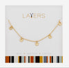 Center Court Layers Necklace Gold Circle Discs LAY85G