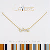 Center Court Layers Necklace Gold Crystal LAY143G