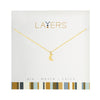 Center Court Layers Necklace Gold Crescent Moon LAY19G